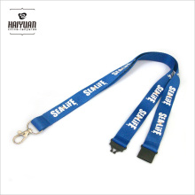 Navy Blue Customized ID Lanyard para insignias con seguridad Breakaway hebilla y disparador Snap Hook